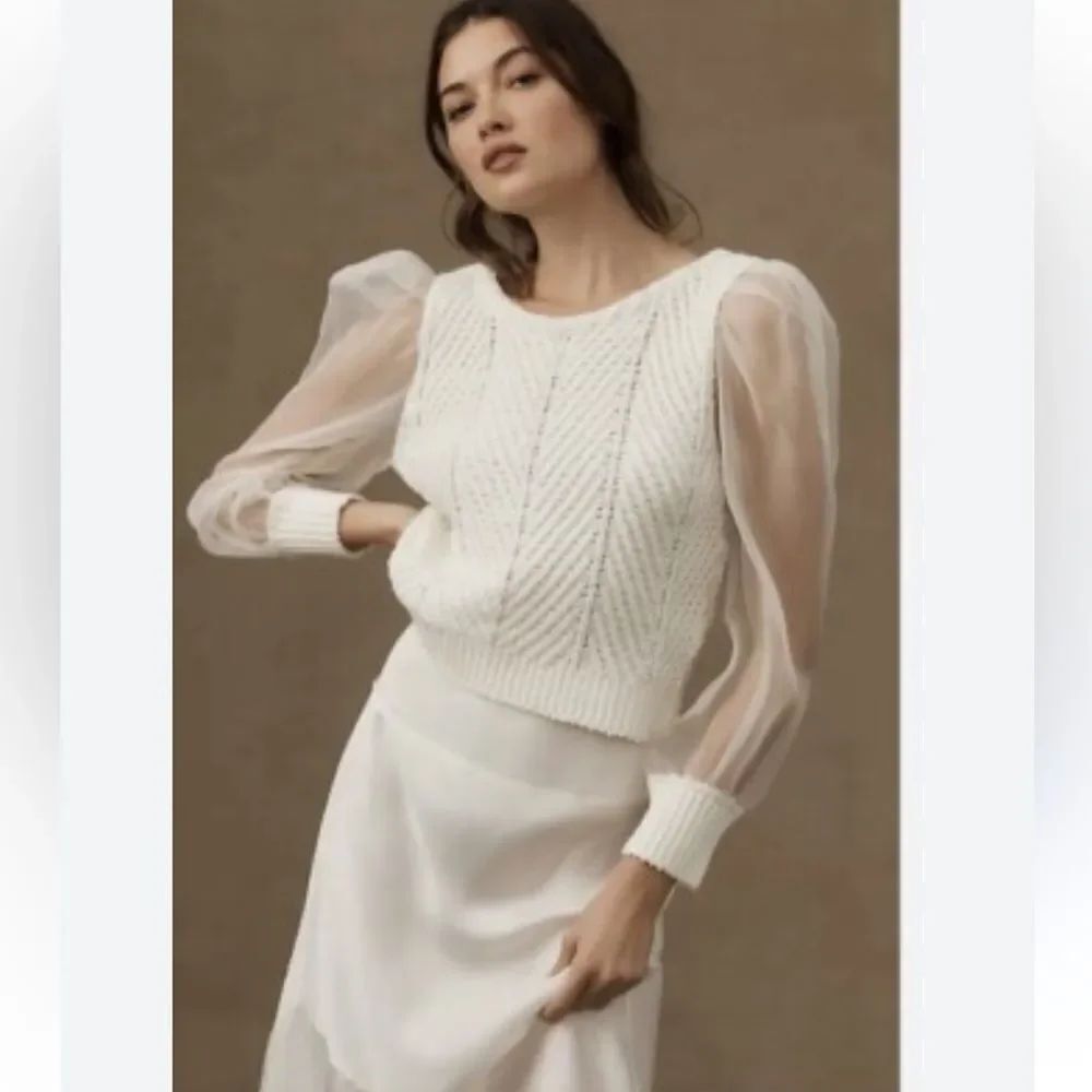 Anthropologie Maeve Cable Twofer Sweater Vest